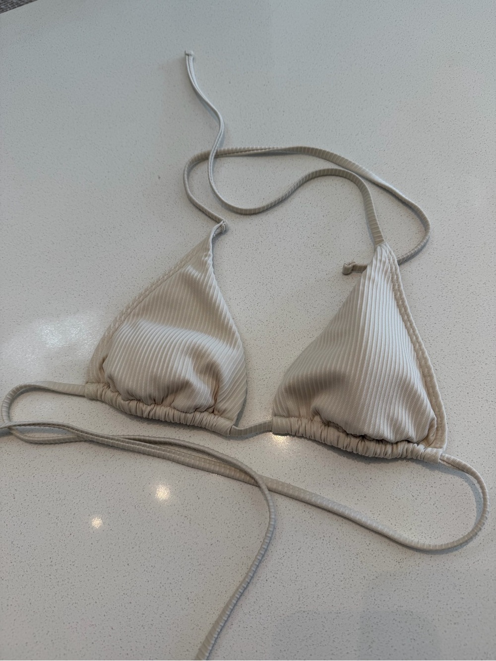 Holister Ribbed Beige Bikini Set